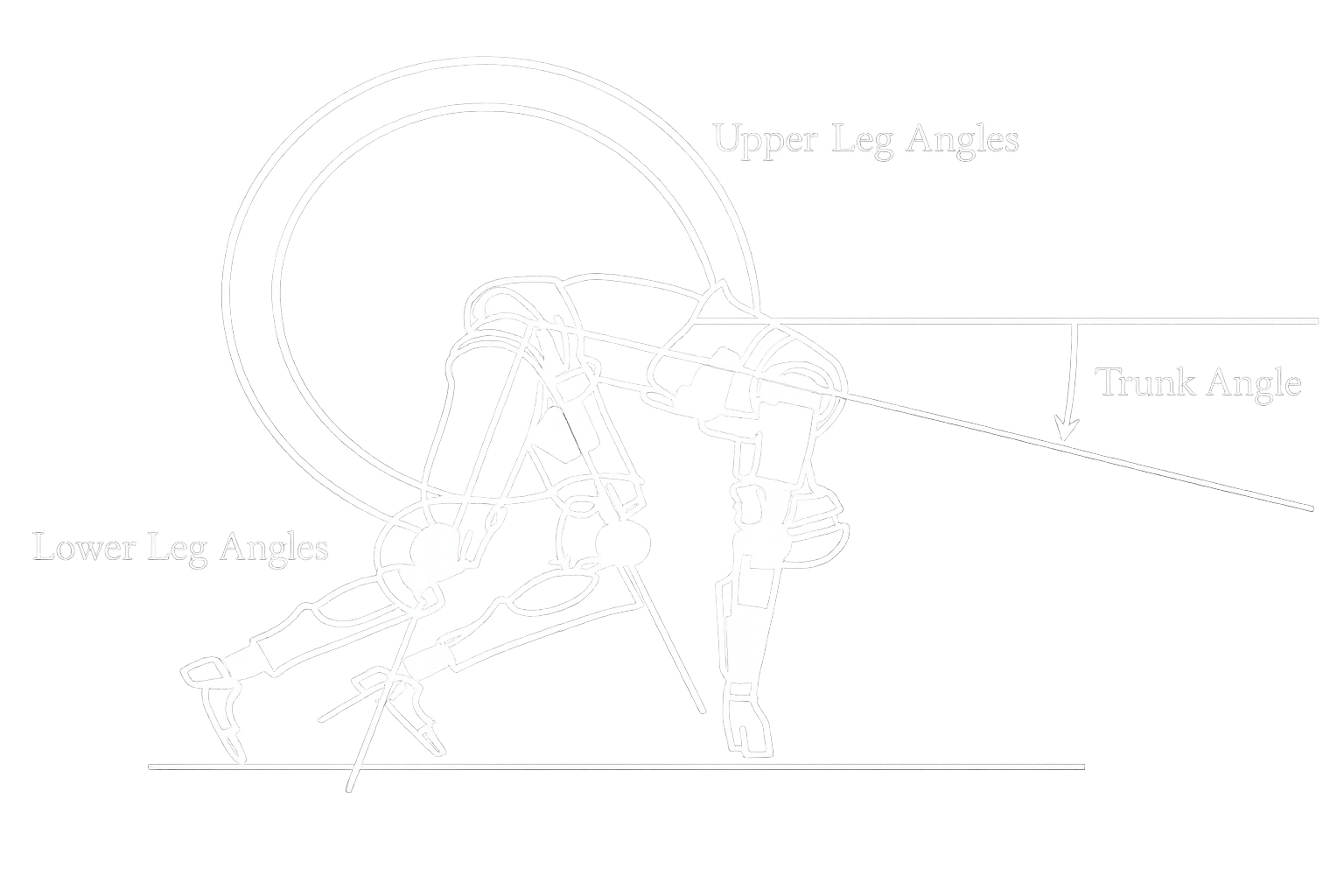 Athletes in set position